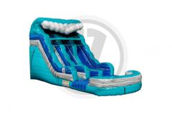 16ft Icicle Wave Double Lane Dry Slide