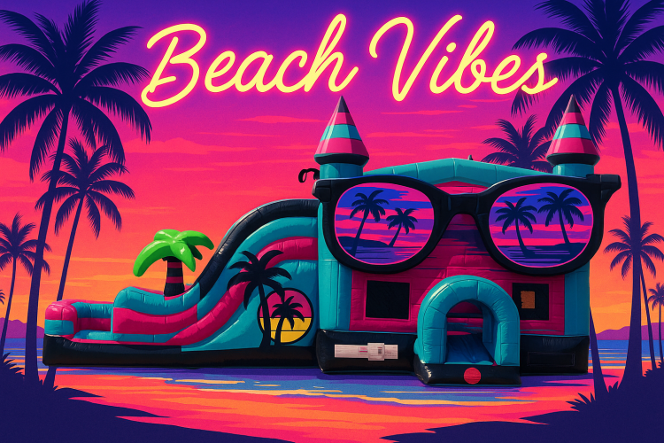 Beach Vibes Double Lane Bounce and Slide