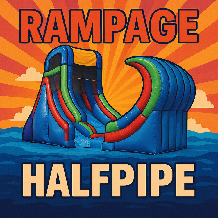 22ft Rampage Halfpipe Water Slide