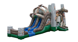 Jurassic Double Lane Bounce and Waterslide