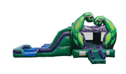 Hulk Double Lane Bounce and Waterslide