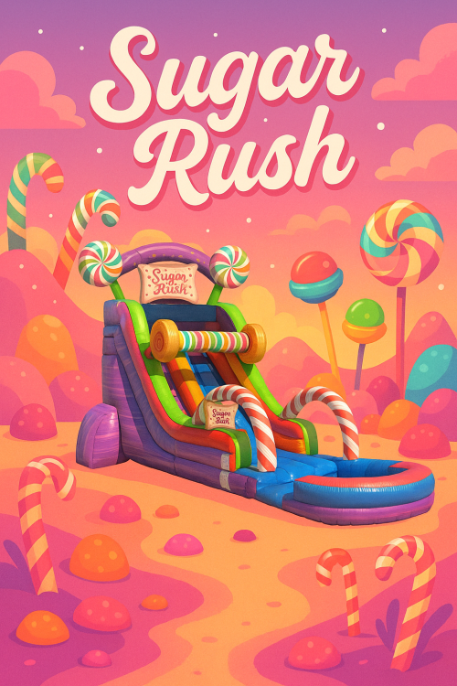 22' Sugar Rush Single Lane Dry Slide