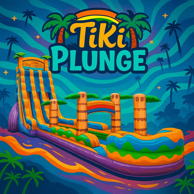 27ft Tiki Plunge Double Lane with Slip and Slide