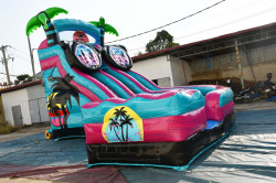 18ft Beach Vibes Double Lane Waterslide