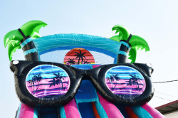 18ft Beach Vibes Double Lane Waterslide