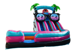 18ft Beach Vibes Double Lane Waterslide