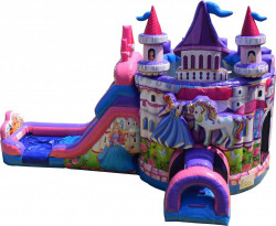 Fairytale Castle Double Lane Bounce and Waterslide