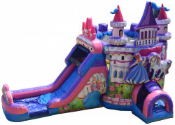 Fairytale Castle Double Lane Bounce and Waterslide