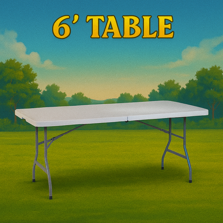 6ft Folding Table