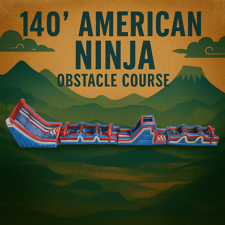 140' American Ninja Obstacle Course