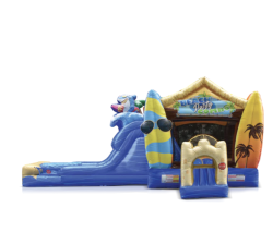 Beach Party Double Lane Bounce and Water Slide
