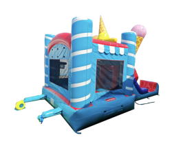 Ice Cream Cone Bounce and Water Slide