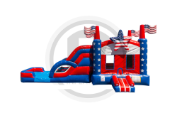 Patriot Double Lane Bounce and Waterslide