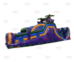 45' Radical Rampage Tropical Obstacle Course Water Slide