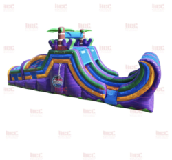 45' Radical Rampage Tropical Obstacle Course Water Slide 45' Radical Rampage Tropical Obstacle Course Water Slide