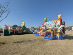 Easter Castle Double Lane Bounce and Slide