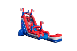 22ft Patriot Single Lane Waterslide