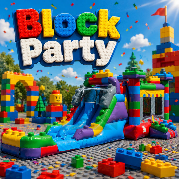 Block Party Double Lane Bounce And Slide Block Party Double Lane Bounce And Slide