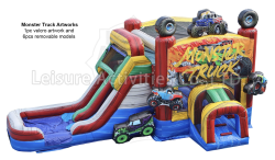 Monster Truck Double Lane Bounce and Water Slide