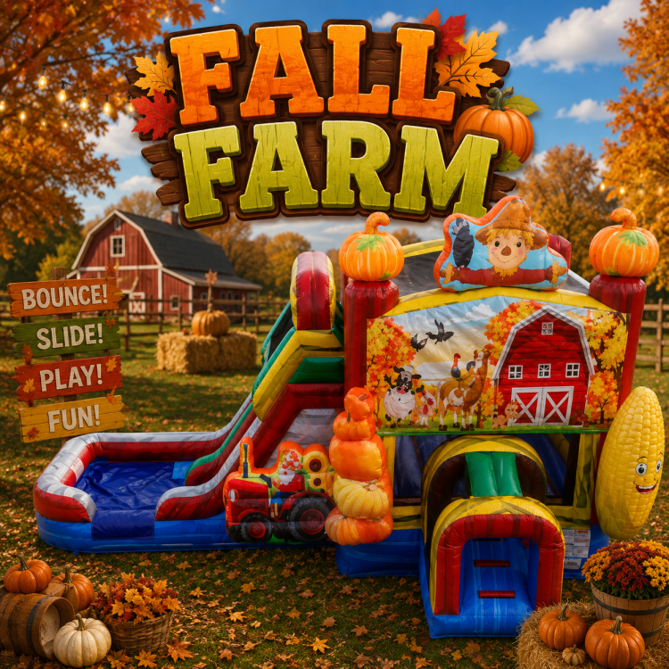 Fall Farm Double Lane Bounce and Slide Fall Farm Double Lane Bounce and Slide