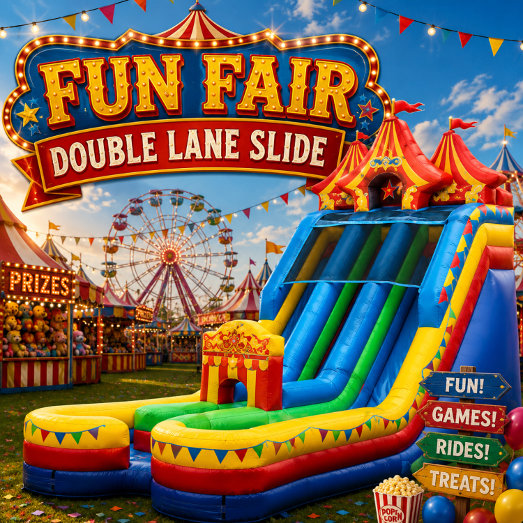 20ft Fun Fair Double Lane Slide 20ft Fun Fair Double Lane Slide