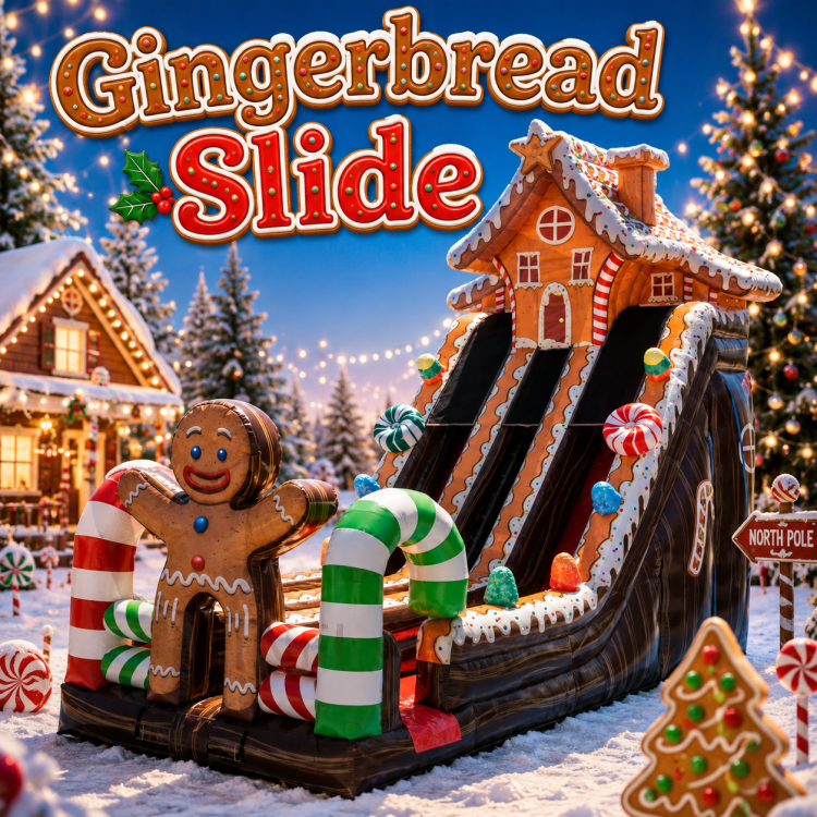 24' Gingerbread Dual Lane Dry Slide 24' Gingerbread Dual Lane Dry Slide