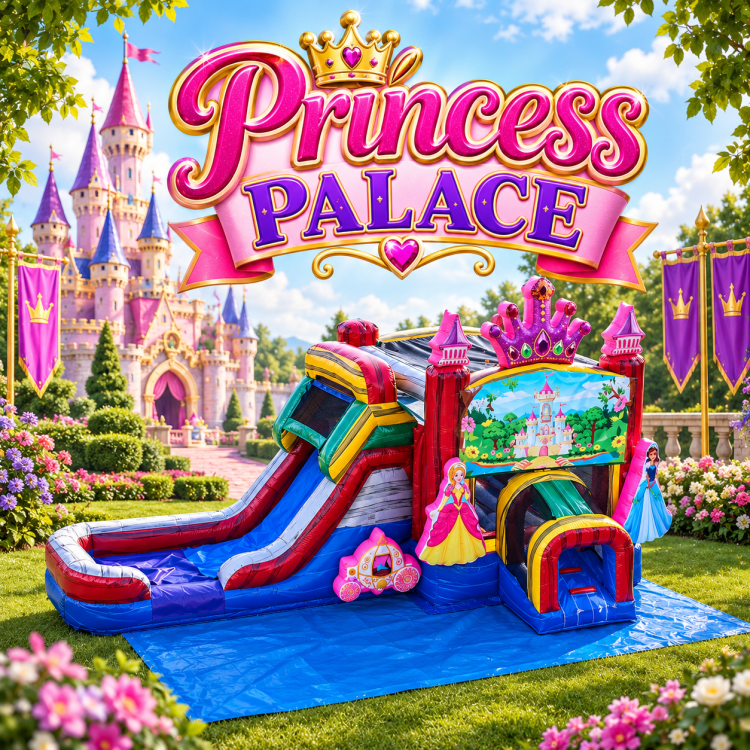 Princess Palace Double Lane Bounce and Slide Princess Palace Double Lane Bounce and Slide
